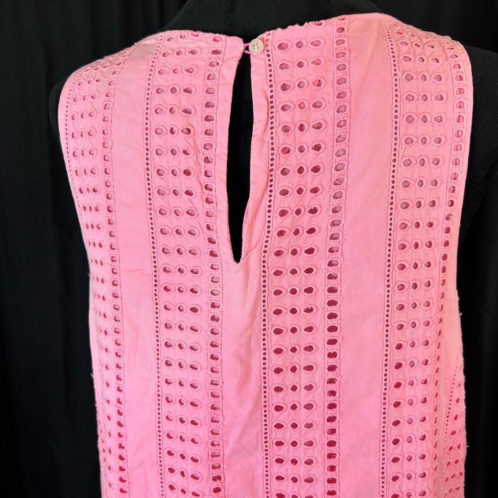 VINEYARD VINES Pink Sleeveless Eyelet 100% Cotton Dress Size 6 b19 - Picture 6 of 9